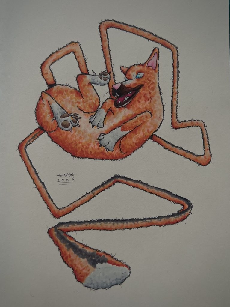 New piece: Coiled Fox